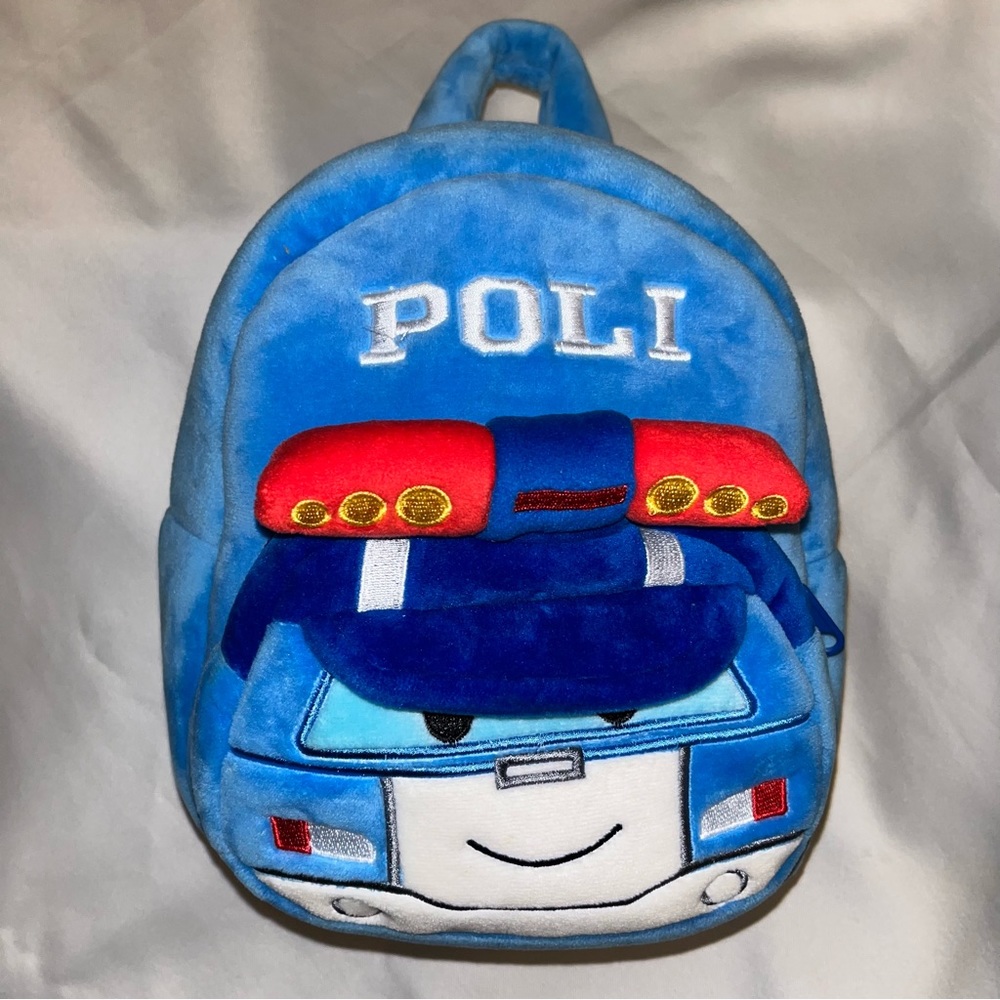 Robocar Poli Soft Blue Plush Small Backpack Schoolbag Rucksack
